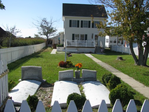 Front yard graves in Tangier, VA