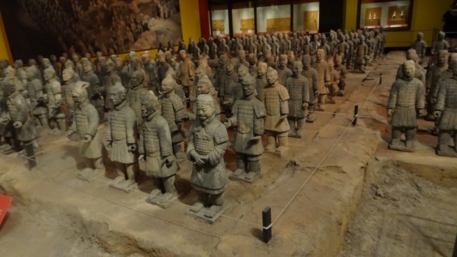 We're not in China, this is Orlando, FL and the replica Terracotta Army at Epcot Center's China pavilion. 