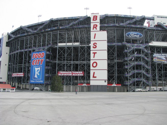 We visited the famous Bristol Motor Speedway in Bristol, TN on our Southern road trip of February 2012. That little speck out there is me.
