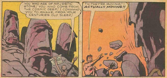 One of the various iterations of Jack Kirby's "stone men". (Tomb of Darkness/Marvel/September 1975)
