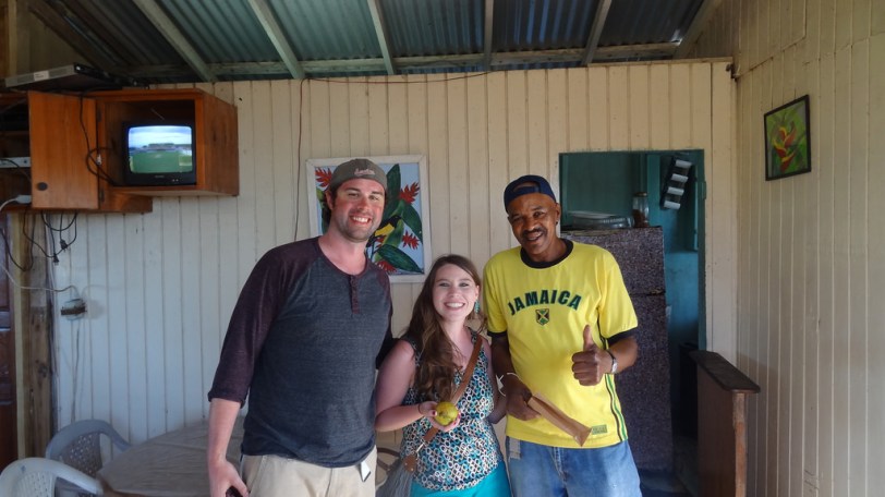 Breeah and I (I'm burnt, as you can tell) with John, the owner of The People's Place