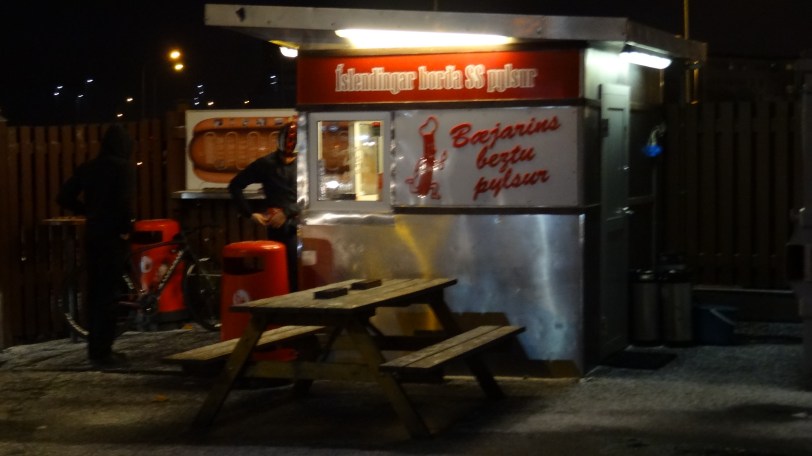 Bæjarins Beztu Pylsur, the famous hot dog stand that got rave reviews from both Bill Clinton and Anthony Bourdain. A hot dog with fried onions and remoulade. Yes please!