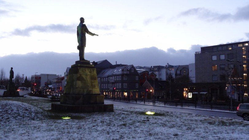 It gets dark early in Reykjavik in November - this is around 4 p.m.