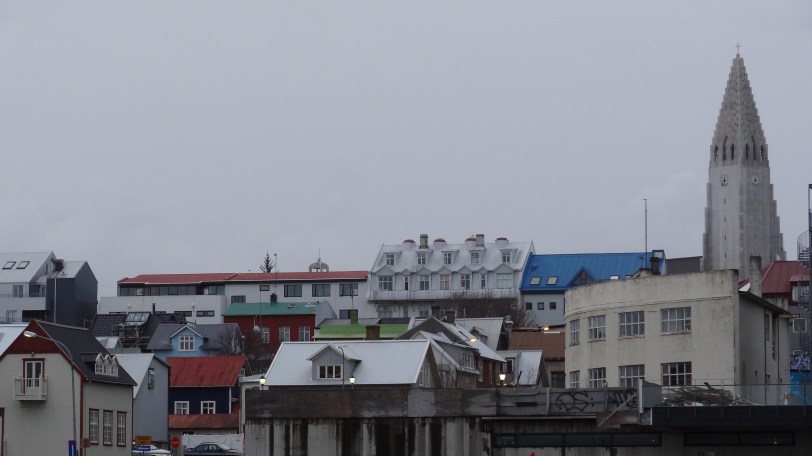 Hallgrimskirkja towers above the Reykjavik skyline