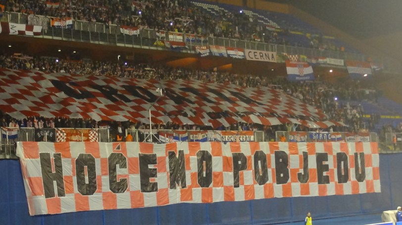 A cold, rainy and windy night kept some of the Croatian faithful at bay, but you wouldn't know it by their impassioned cheering. 