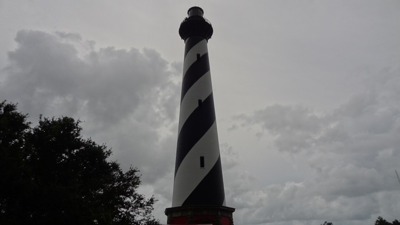 Notice the difference in stripes from the Cape Hatteras light (pictured here) and the Bodie Light.