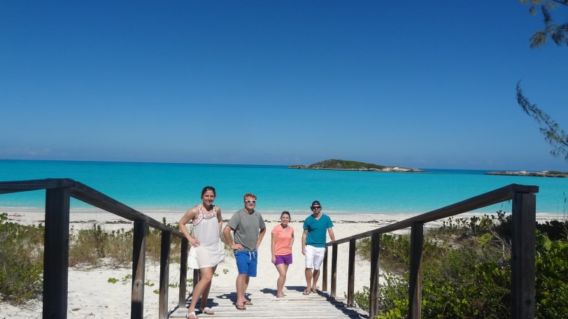 The four of us gathered at Tropic of Cancer beach.