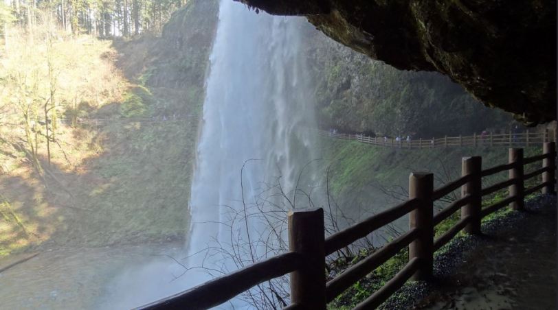A view from behind the majestic South Falls