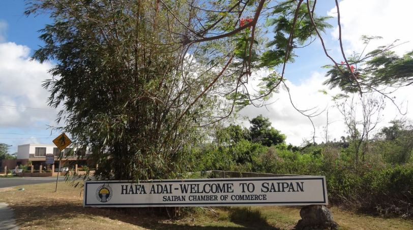 The welcome sign upon leaving the airport