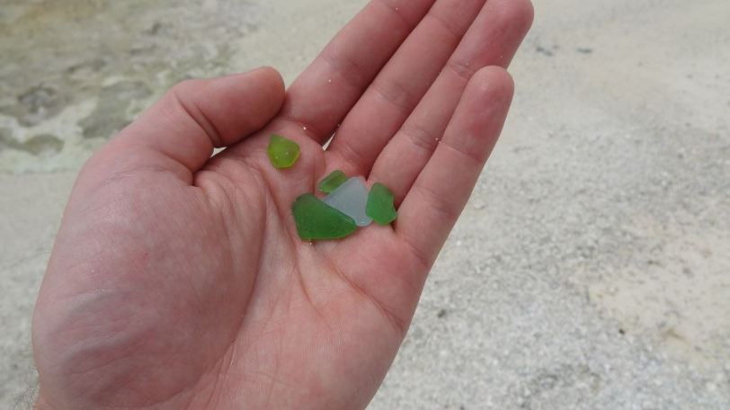Wing Beach was littered with some great sea glass!