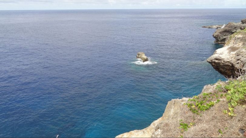 The view off of Banzai Cliff, where many Japanese soldiers met their end...