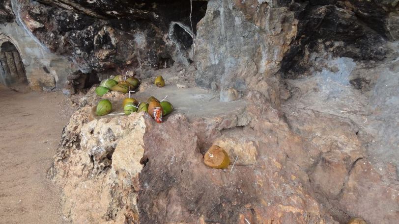 Somebody apparently was having a good time at this old Japanese pillbox in Marpi Point