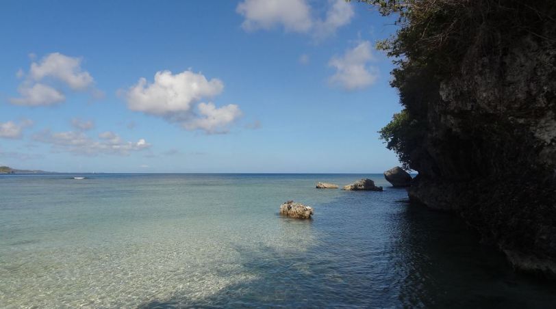Gun Beach, a short drive (or walk) north of Tumon Bay. Beautiful and (usually) quiet