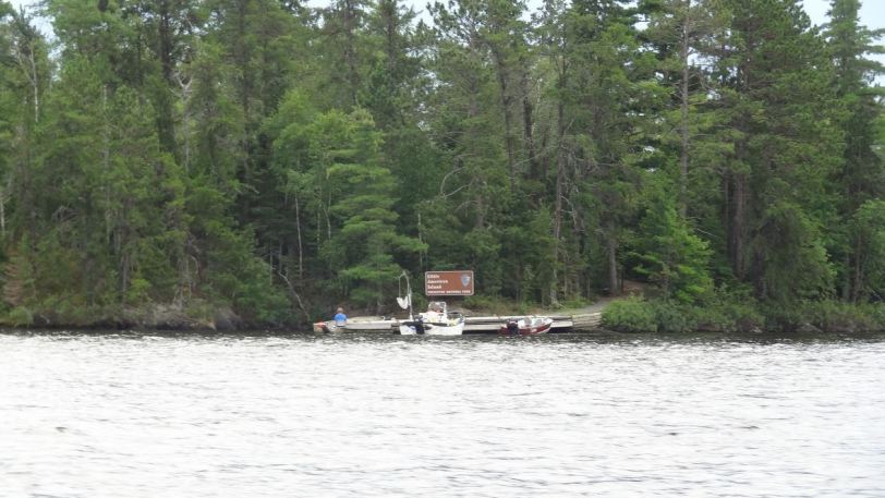 Little American Island is an island "enclave" of sorts, being park-controlled land just outside of the park boundaries. An old mining operation existed on this island and boaters can dock and walk through established trails to visit the site.