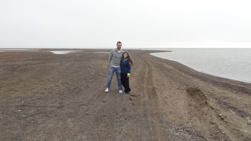 Breeah and I at Point Barrow, as far north as you can go in the United States